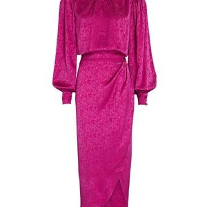 RONNY KOBO
Adola Twisted Satin Jacquard Maxi Dress